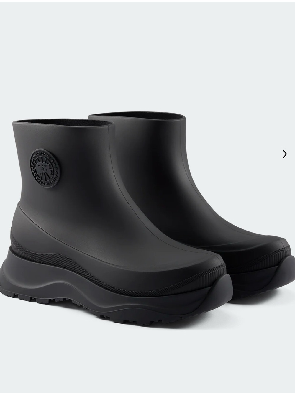 Canada Goose Black Platform Rain Ankle Boots